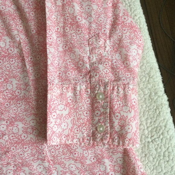 Vintage GAP Floral Button Down Shirt Pink White Y2K - Sz Small - Picture 6 of 8